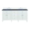 James Martin Vanities 72'' Double Vanity, Bright White w/ 3 CM Charcoal Soapstone Quartz Top 424-V72-BW-3CSP - alternate 1